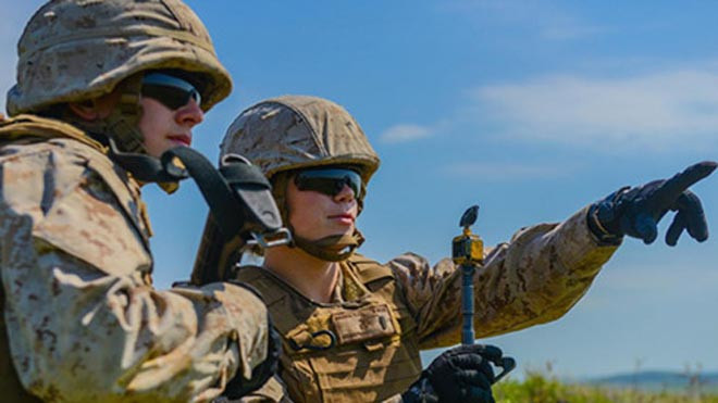 Các nữ binh sĩ trong lực lượng thủy quân lục chiến Mỹ. Ảnh: Thủy quân lục chiến Mỹ.