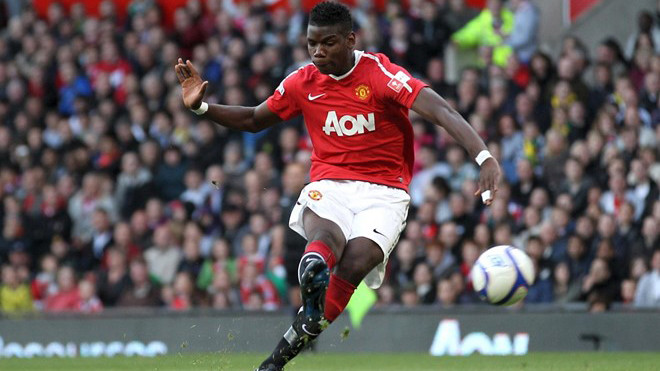 Paul Pogba thời còn khoác áo MU.