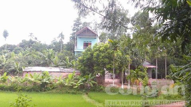 Ngôi nhà nơi xảy ra vụ việc ông Lạc chết bất thường