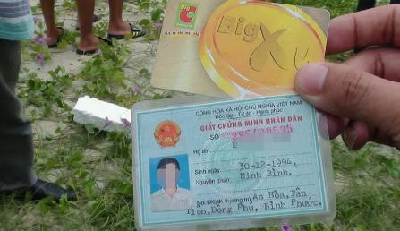 Chứng minh nhân dân của nạn nhân