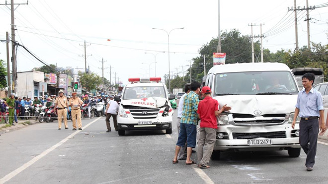 Hiện trường tai nạn.