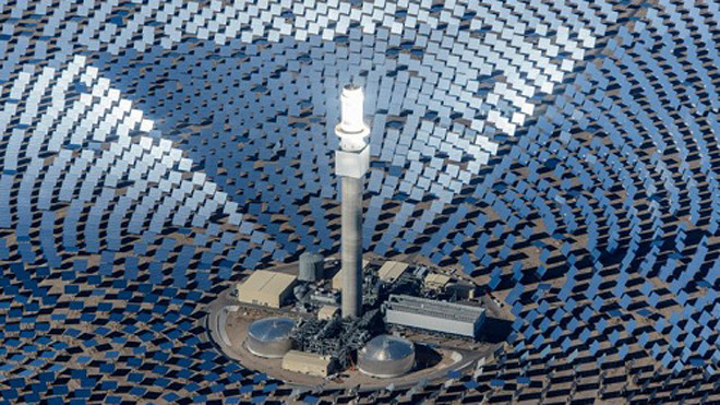 Nhà máy điện Cresdent Dune tại sa mạc Nevada. Ảnh: Solar Reserve