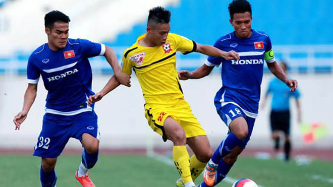 Liên quân tuyển và U 23 không thắng nổi Hải Phòng. Ảnh Quang Thắng