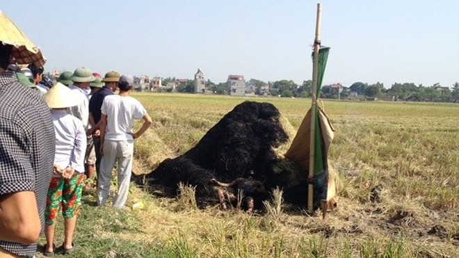 Hiện trường phát hiện xác chết của người đàn ông. Ảnh: Hoàng Lam