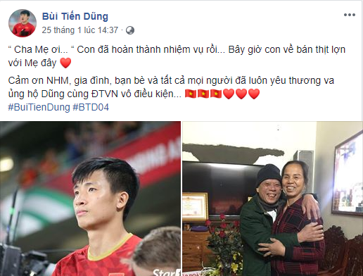 Ảnh trên faecbook của Bùi Tiến Dũng