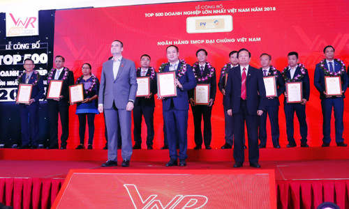 PVcomBank tiếp tục lọt top doanh nghiệp lớn nhất Việt Nam