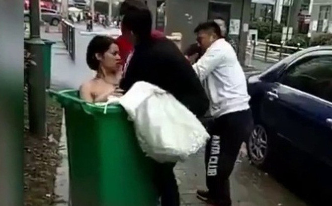 Dân mạng bức xúc: Mặc váy cưới hở ngực, cô dâu bị chú rể đấm luôn tại studio