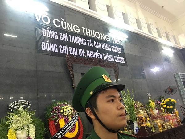 Truy điệu 2 chiến sỹ biên phòng bị lũ cuốn