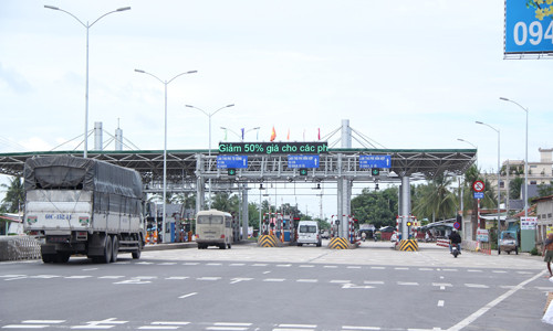 Trạm BOT Cai Lậy vẫn chưa thể thu phí trở lại trong tháng 10 (ảnh Nhật Huy).