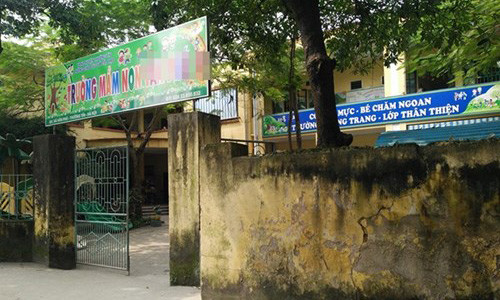 Hiệu trưởng trường mầm non Văn Phú (Văn Phú, Thường Tín) bị tố sử dụng bằng cấp giả để đủ điều kiện làm lãnh đạo trường mầm non này. Ảnh: HB