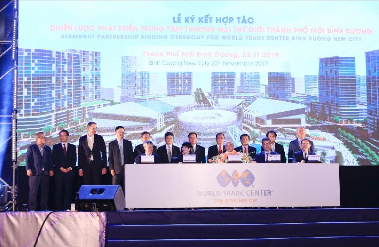 Công bố và ký hợp tác phát triển TT Thương mại Thế giới TP. Mới Bình Dương