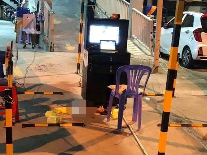 Hiện trường vụ bảo vệ bị chém lìa tay