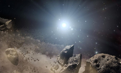 Các tiểu hành tinh hình thành do sự vỡ ra của vi thể hành tinh. Ảnh: NASA.