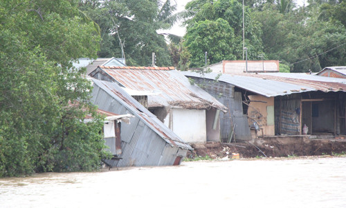 Hiện trường vụ sạt lở (Ảnh Nhật Huy)