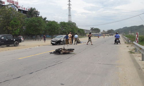 Hiện trường vụ tai nạn.