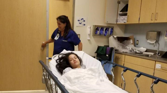 Nhật Kim Anh phải nhập viện ngay khi sang Mỹ. Ảnh: FBNV.