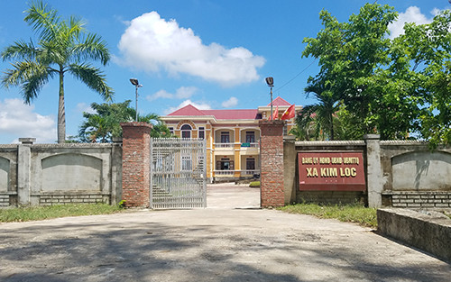 Trụ sở UBND xã Kim Lộc. Ảnh: Đức Hùng