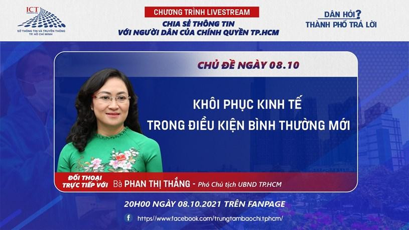 20h tối nay: Lãnh đạo TPHCM đối thoại với người dân về khôi phục kinh tế 