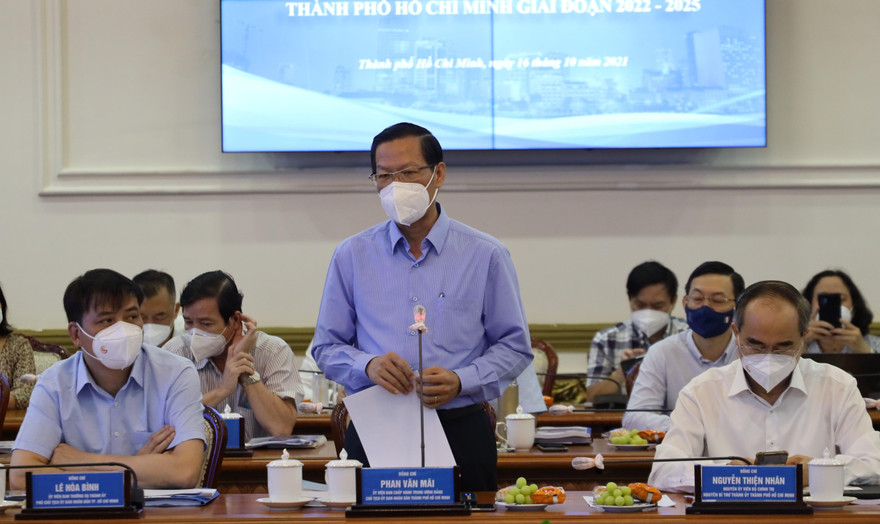 Chủ tịch UBND TPHCM Phan Văn Mãi phát biểu tại hội thảo