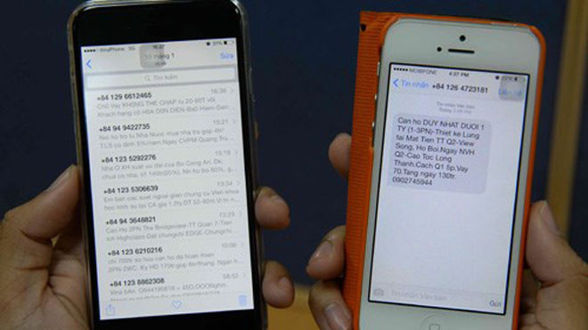 Nạn tin nhắn, cuộc gọi "rác" khiến người tiêu dùng bức xúc - Ảnh: Diệp Đức Minh/ Thanh Niên