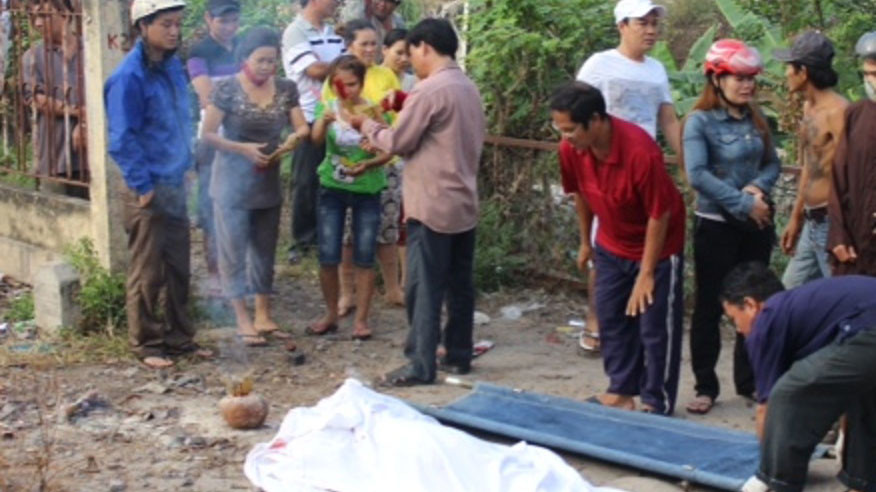 Hiện trường vụ tai nạn. Ảnh: Đông Sơn. 