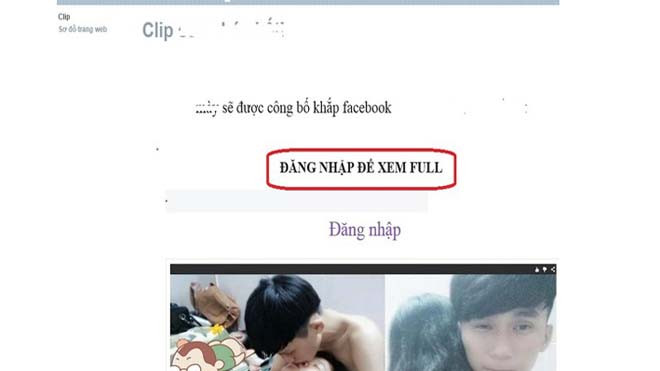 Thực hiện theo yêu cầu click vào link đăng nhập, người dùng sẽ bị chuyển đến trang Facebook giả mạo của kẻ xấu nhằm đánh cắp tài khoản.