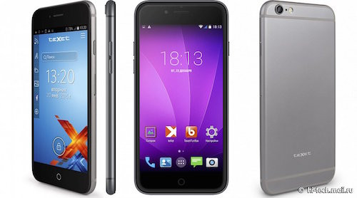 Texet iX-maxi, smartphone kiểu dáng giống iPhone 6 đến từ Nga.
