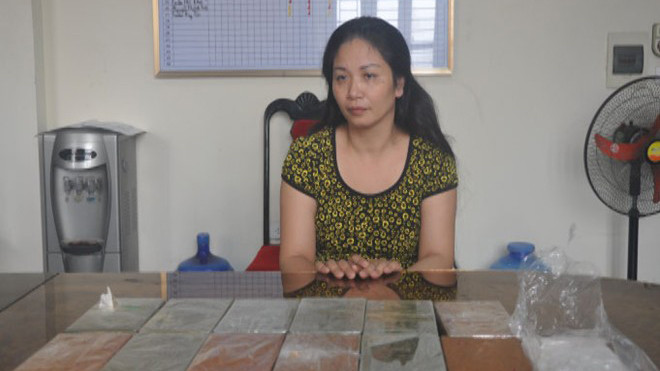 Bà trùm Mai Quỳnh Tho tại cơ quan điều tra.