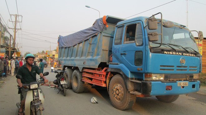 Hiện trường vụ tai nạn.