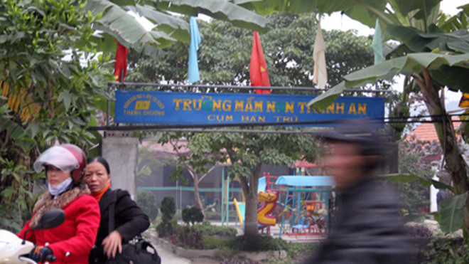 Trường mầm non Thanh An - nơi cháu Phương Anh tử vong.