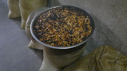 Bà Nhường dùng hạt bắp rang để chế biến thuốc chữa bệnh