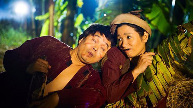 Thanh Thanh Hiền và Xuân Hinh trong tiểu phẩm "Chuyện tình vườn chuối".