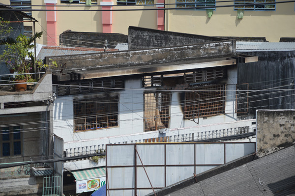 Ngôi nhà xảy ra hỏa hoạn