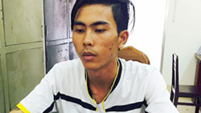 Trương Hoài Trọng lúc bị bắt. Ảnh: C.A