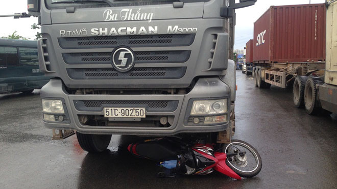 Hiện trường vụ tai nạn.