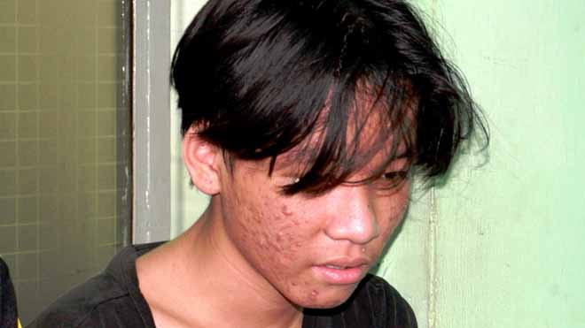 Nghi can Qúy cầm đầu băng nhóm cướp giật. Ảnh CA cung cấp.