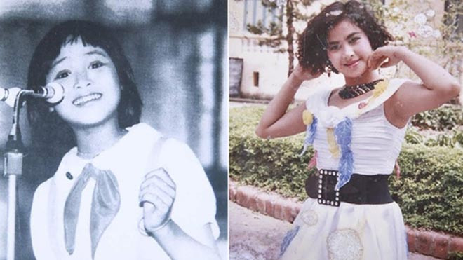 Từ bé Thanh Lam đã sở hữu nét đẹp dễ thương, đáng yêu với đôi mắt tròn biết nói cùng nụ cười tươi sáng.