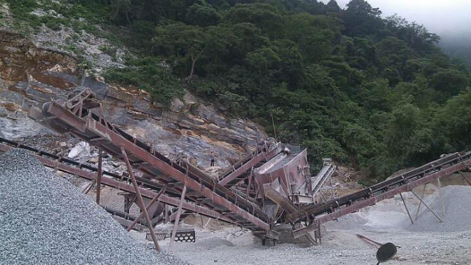 Hiện trường mỏ đá - nơi xảy ra vụ việc