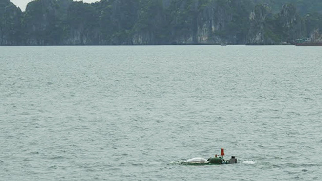 Tàu ngầm Hoàng Sa chạy thử nghiệm thành công. Ảnh: Giang Chinh/VnExpress