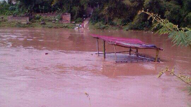 Nơi ông Khu bị nước cuốn trôi *ảnh: H.V.P