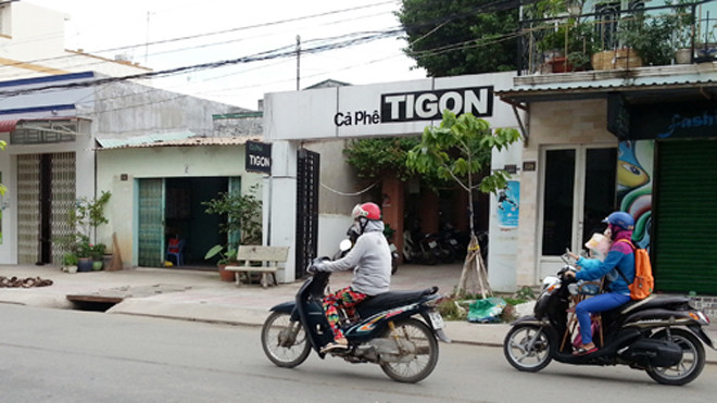 Quán cà phê, nơi cảnh sát bắt quả tang cán bộ chi cục thuế nhận hối lộ. Ảnh: An Nam/VnExpress