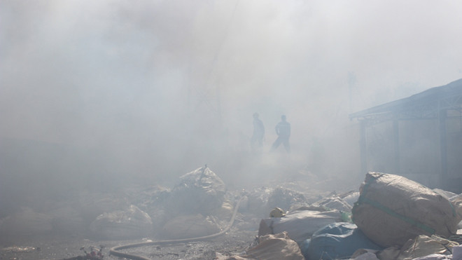 Hiện trường vụ cháy.