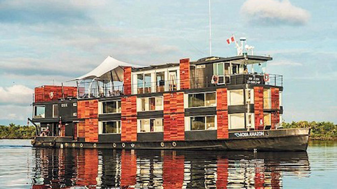 Tàu Aqua Amazon thời điểm trước khi xảy ra tai nạn. Ảnh: Aqua Expeditions.