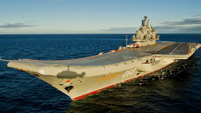 Tàu sân bay Đô đốc Kuznetsov. Ảnh: Sputnik