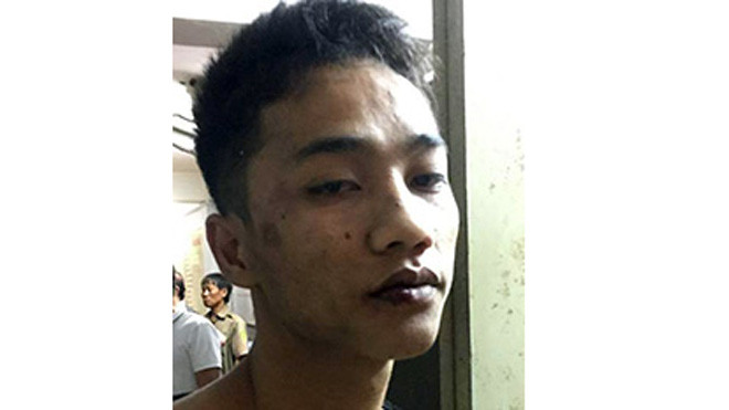 Thọ đang trong cơn ngáo đá. Ảnh: C.A