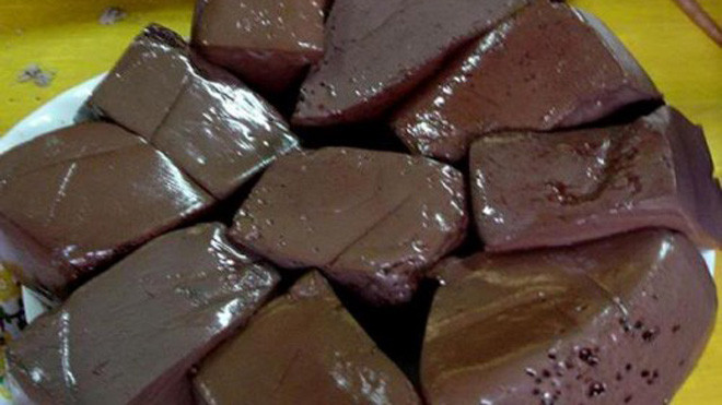 Huyết heo. Ảnh: thucphamtuoi.