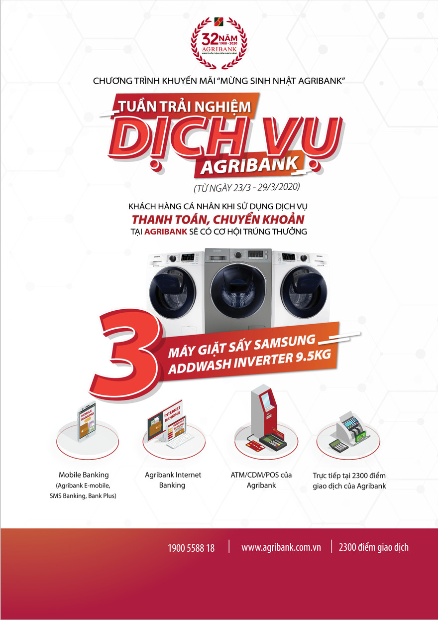 Agribank dành 1 tỷ đồng làm giải thưởng trải nghiệm dịch vụ 