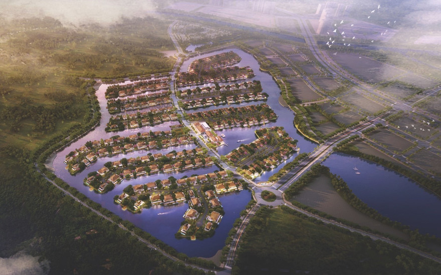 Ecopark Grand – The Island là quần thể biệt thự được xây trên các nhánh đảo vươn ra giữa mặt nước