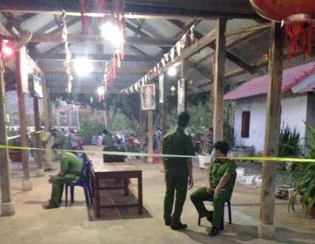 Công an Bình Thuận đang tiến hành khám nghiệm hiện trường