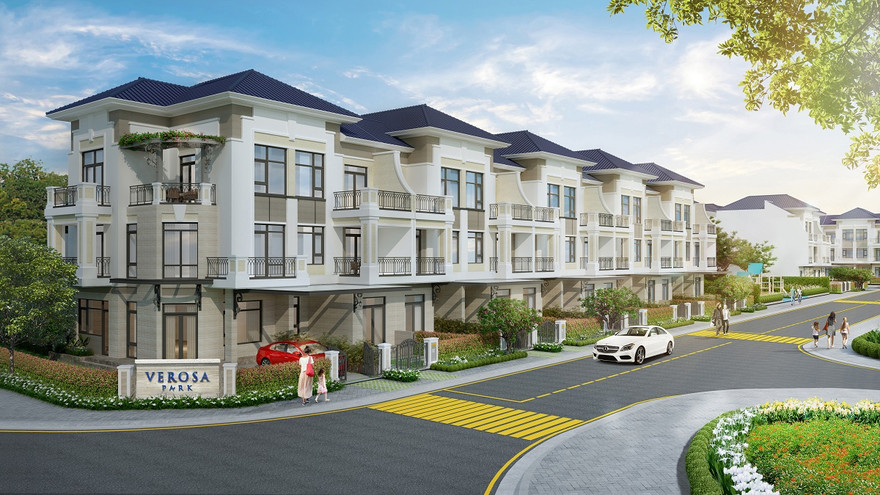 Verosa Park ghi dấu ấn khác biệt với phong cách kiến trúc Tân Cổ Điển (Neo Classic), chắt lọc tinh hoa của trường phái kiến trúc Baroque và Rococo đậm chất Ý và Hy Lạp